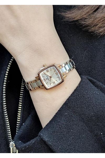 Daniel Klein Dke.1.10839 Square Dial Curved Glass Roman Numeral Women's Wrist Watch