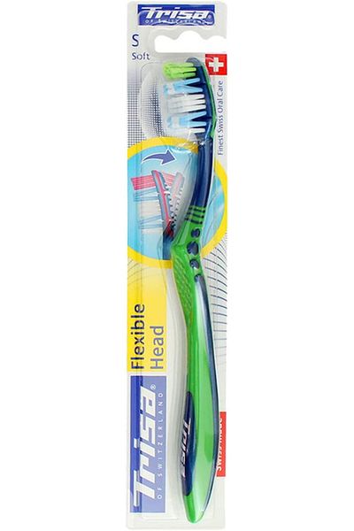 Trisa Flexible Head Soft Toothbrush With Travel Cap