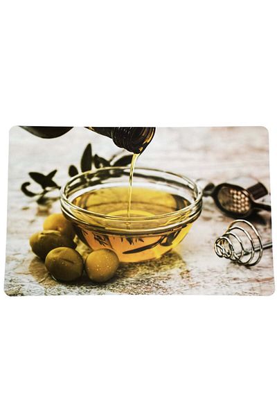 PUFO Set suporturi pentru farfurii pentru servirea mâncării, model Pufo Olive, 6 piese