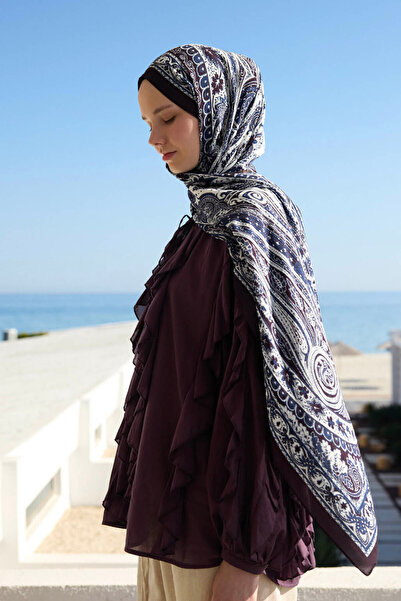 Qef Deluxe Summer Shawl Noa Navy Blue