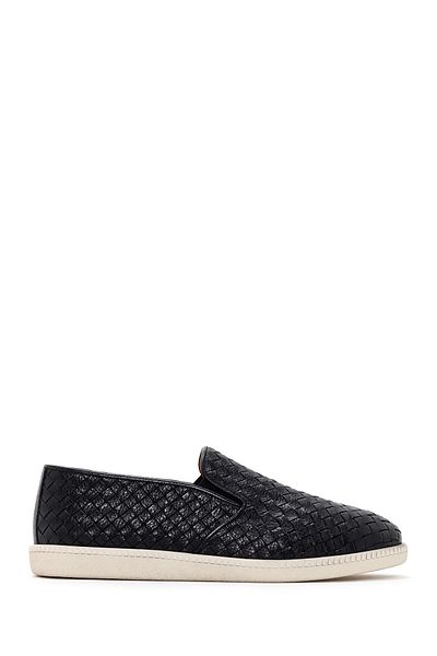 Derimod Bărbați cu plasă neagră 100% piele, pantofi casual Penny Loafer din piele naturală, pantofi casual, pantofi de zi cu zi