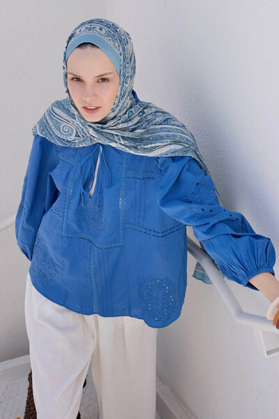 Qef Deluxe Summer Shawl Noa Soft Blue