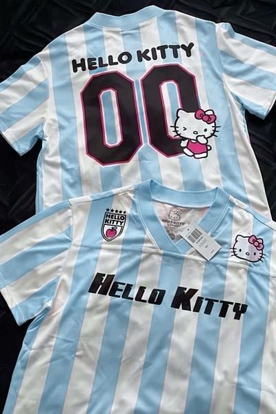 Touz Moda Tricou Kitty din jerseu cu decolteu în V, alb, roz