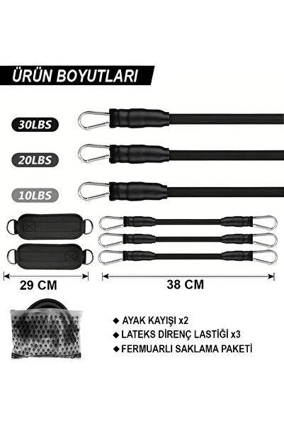 GAZELMANYA Set de 6 elastice de rezistență Set de Pilates Set de exerciții pentru șolduri cu elastic de rezistență Curea pentru picioare