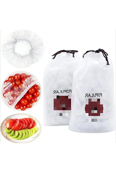 EVİMA (100 Adet) Yemek Tabak Bonesi Koku Vermez Lastik Kenar Her Tabağa Uyumlu