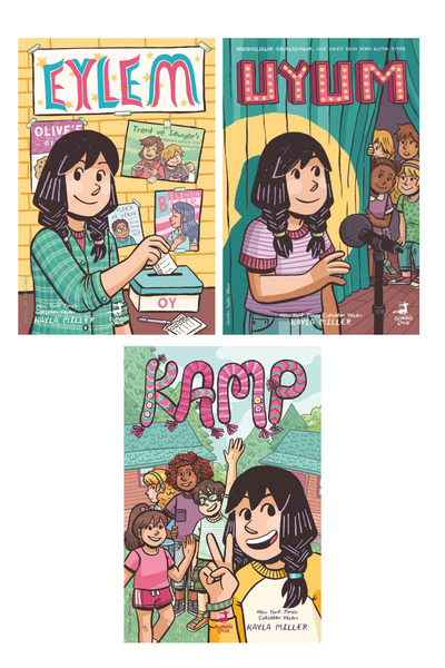 Olimpos Yayınları 3 Kitap/ Eylem - Uyum - Kamp Renkli Çizgi Roman Seti (KAYLA...