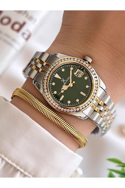 Daniel Klein Steel Cord 3 Atm Water Resistant Special Design Women Wristwatch+Bracelet Vs.Blkt.0232