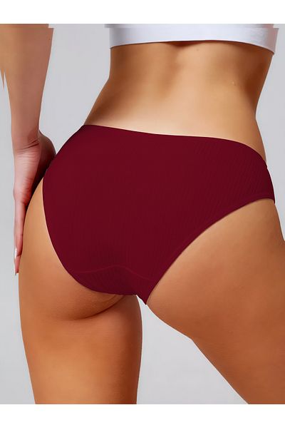 MİSTİRİK Chiloți cu nervuri din țesătură moale model Taranto Culoare Bordeaux
