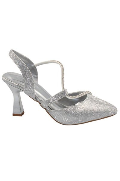 Celira Pantofi cu toc de 8 cm pentru femei Silver Stone