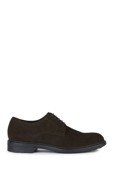 Geox Men's Brown Walk Pleasure Lace-Up Suede Leather Casual Shoes U45Cgb00022C6006