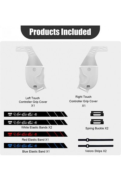 M AMVR Set of 2 anti-drop protections for M AMVR game console, TPU, white, 16.5 x 7 x 6.8 cm