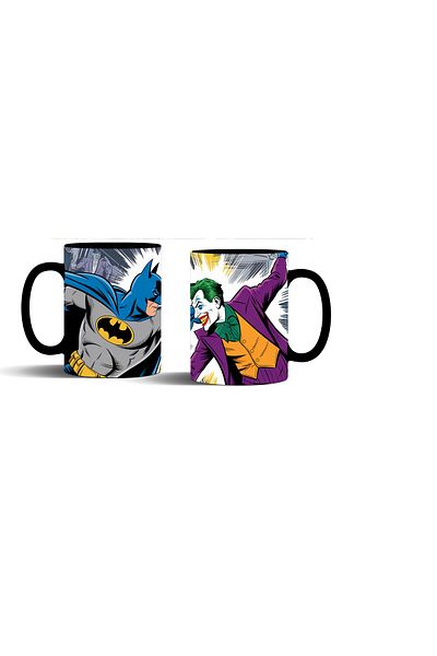 MECKSA Batman vs Joker Black Coffee Mug 11 oz
