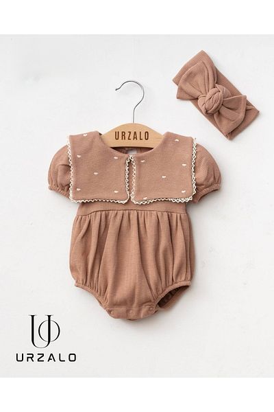URZALO Baby Collar Bandana Jumpsuit