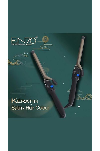 ENZO EN-9104 Professional Automatic Rotating Hair Curler – Ceramic Coated Wand for Salon