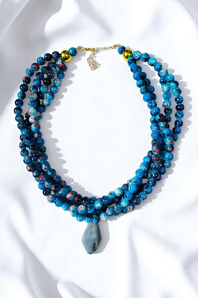 PETEK AKSESUAR Multiple Alaçatı Bead Acrylic Necklace