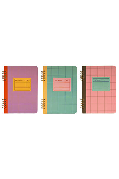Kikkerland Inkerie Çizgili Telli A5 Defter