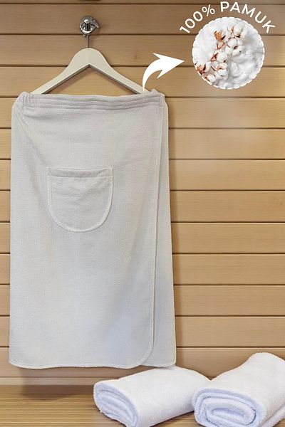 Anılsan 100% Cotton Sauna Etel Towel for Spa & Hammam White Hand Towel 50X90
