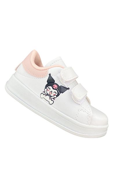 ALTUNTAŞ Chrome Printed Girls' Boys' Unisex Velcro Lightweight Sports Shoes Powder