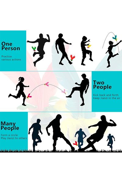 LRS STORE 1Pc Beach Ball Foot Badminton Feather Chinese Jianzi Foot Exercise Ball Beach Sea Toy