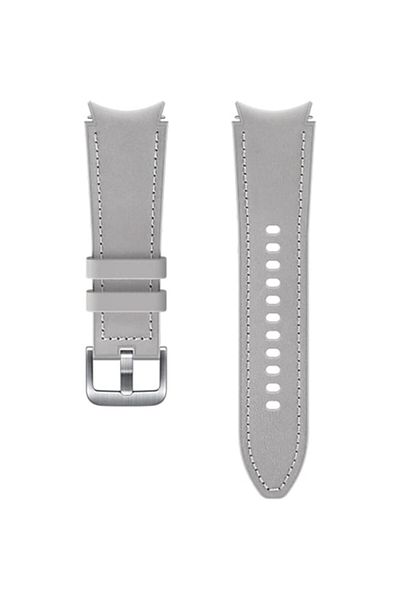 Samsung Curea smartwatch Samsung Hybrid Leather Band pentru Galaxy Watch4 Classic, 20mm M/L, Silver
