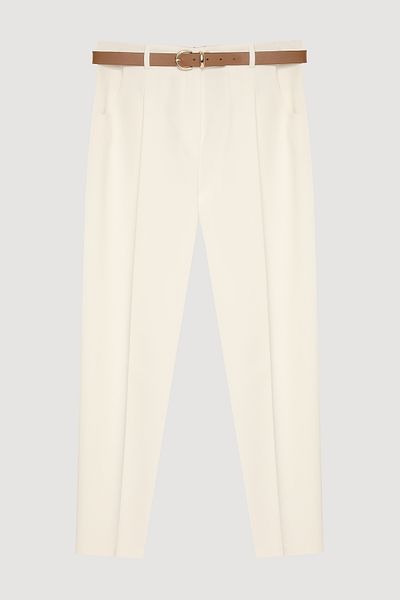 Quzu Belt Accessory Trousers Ecru