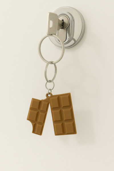 bevex سلسلة مفاتيح للزوجين بمظهر الشوكولاتة
