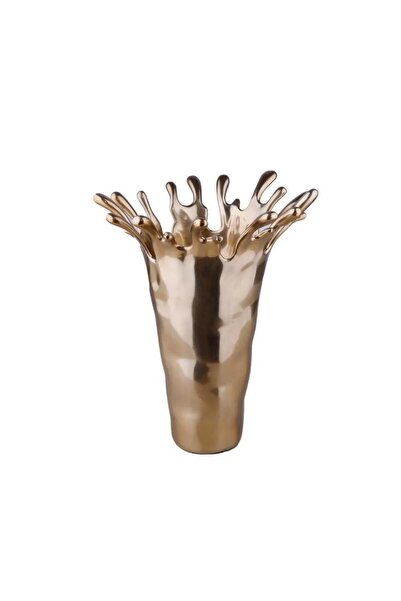 Lucky Art Gold Damla Büyük Vazo 38 cm