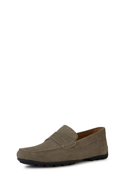 Geox Men's Mink Cosmopolis Suede 100% Leather, Genuine Leather Casual Penny Loafer Shoes, Casual Shoes, Daily