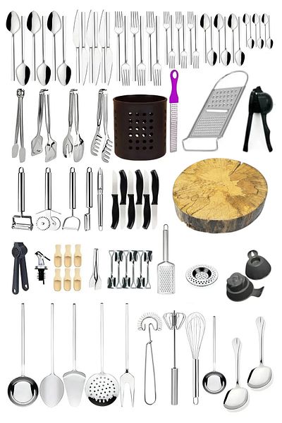 Seyese 86 Pieces of Cooking and Serving Supplies - Special Daily and Casual Dinner Set, Everything for Your Thing