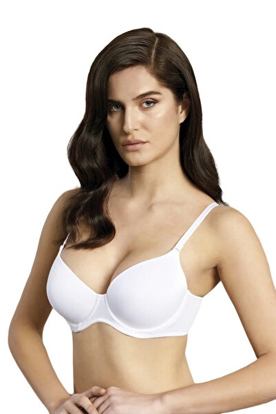 Mavelle Γυναικείο λευκό σουτιέν Push Up χωρίς λουράκια