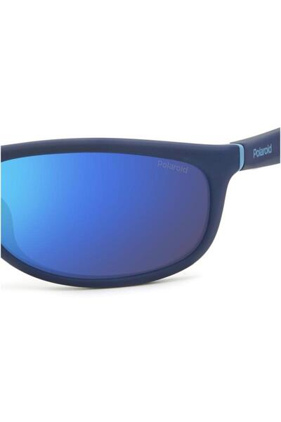 Polaroid Ochelari de soare polarizați pentru bărbați PLD 2154/S FLL/5X, albaștri, dreptunghiulari, 64 mm