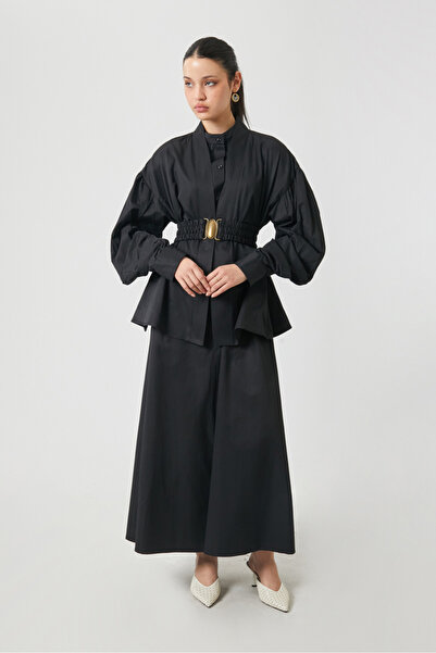 ZÜLAYS Balon Kol Jile Takım Siyah