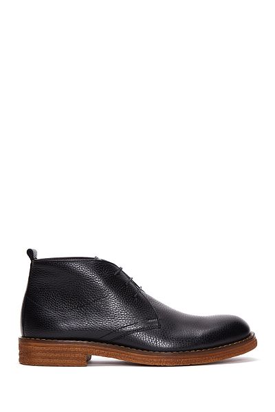 Derimod Men's Black Lace-Up Leather Casual Boots 24Wfd6010Ft