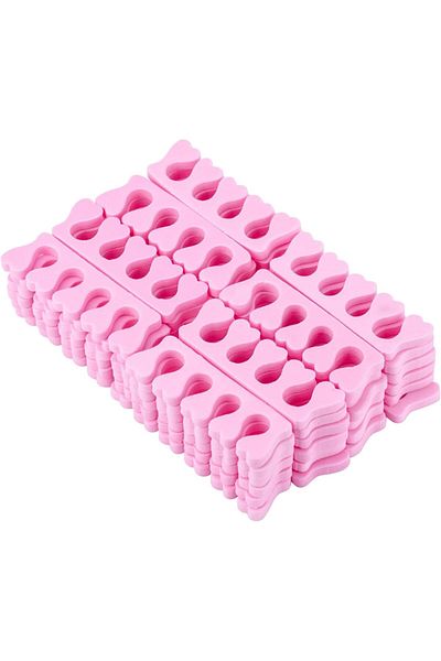 LA PERLA TECH Disposable Toe Separators, Soft Two-Tone Toe Spacers, Pink- 50pairs