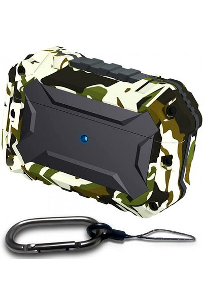 Flykreark Protective case compatible with AirPods Pro FLYKREARK, aluminum alloy/silicone, camouflage
