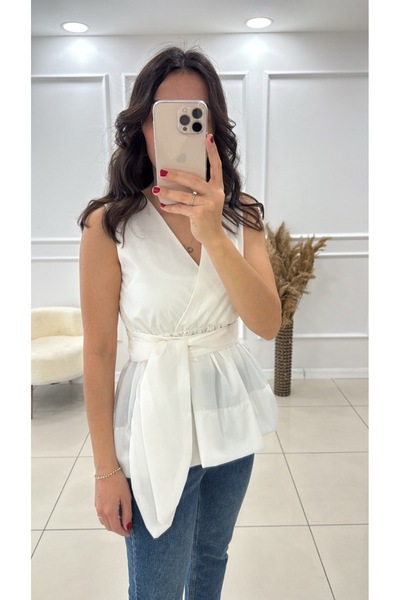 Butik Belden Bağlamalı Gömlek