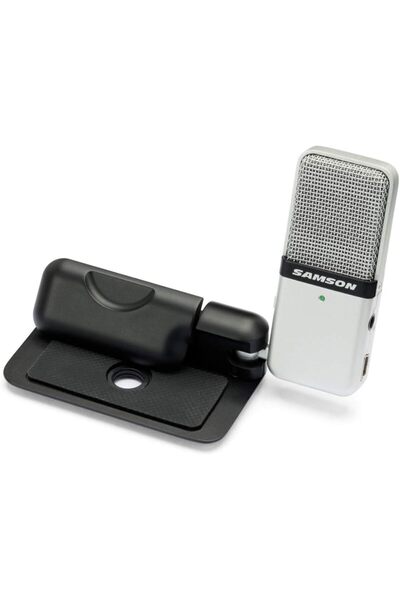Samson GO Klipsli USB Mikrofon (F1/4R): Dizüstü Bilgisayarlar İçin, Gümüş Renk Seçeneği İle