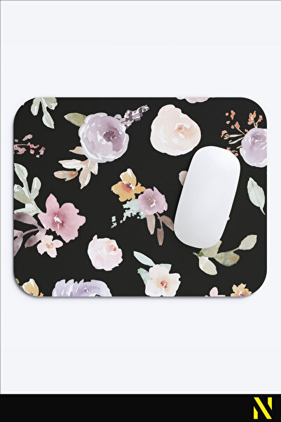 nilizma Цветна ергономична подложка за мишка с цветен мотив и неплъзгаща се основа за дома и офиса