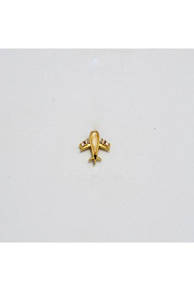 Piercing by Sever Body White Opaque Steel Piercing Gold/Gold Color and Transparent Stone (Targus Helix Conch Flat)