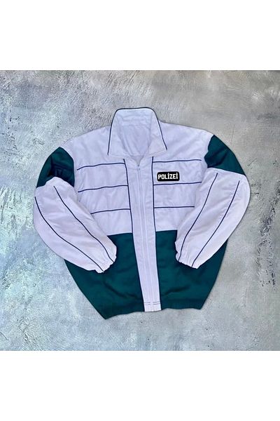 Silerra Unisex Long Sleeve Digital Printed Windbreaker - White