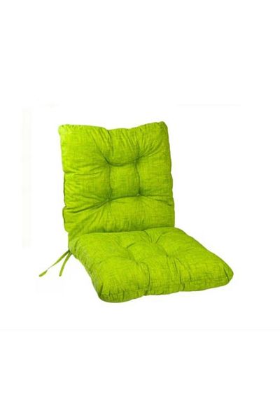 bebelyno Perna scaun cu spatar, Verde, umplutura spuma, sistem de prindere, 50x100 cm