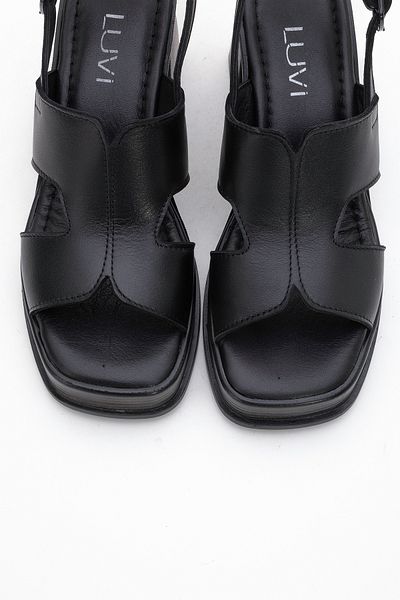 LuviShoes Sandale cu toc cu platformă KEVIN din piele naturală din piele naturală