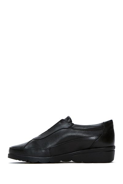 Derimod Women's Black Leather Comfort Shoes 24Wfd 410618