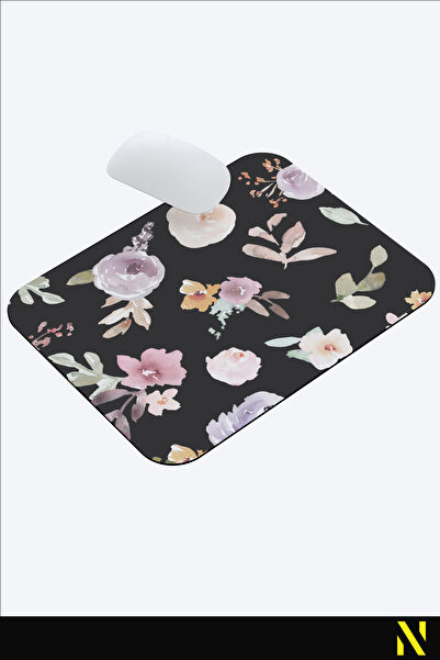 nilizma Цветна ергономична подложка за мишка с цветен мотив и неплъзгаща се основа за дома и офиса
