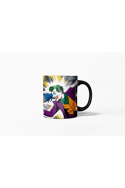 MECKSA Batman vs Joker Black Coffee Mug 11 oz