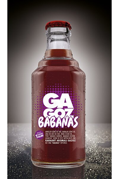 GA GOZ BABANAS Karadut & Frenk Üzümü Aromalı Gazoz - 250 ml x 12 li Paket | D...