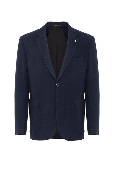 SÜVARİ Μπουφάν Navy Blue Regular Fit με μονό γιακά 4 Drop