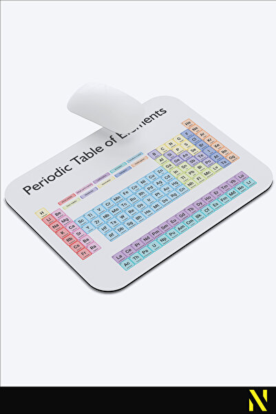 nilizma Ергономична подложка за мишка с мотив от периодичната таблица, с неплъзгаща се основа, за дома и офиса