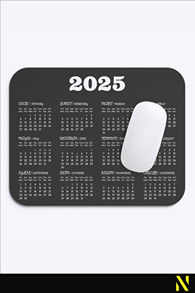 nilizma Έγχρωμο εργονομικό mousepad με ημερολόγιο 2025, ιδανικό για χρήση στο σπίτι και στο γραφείο, με αντιολισθητική επιφάνεια