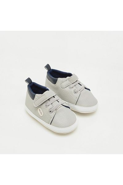 Juniors Panelled Booties with Hook and Loop Closure